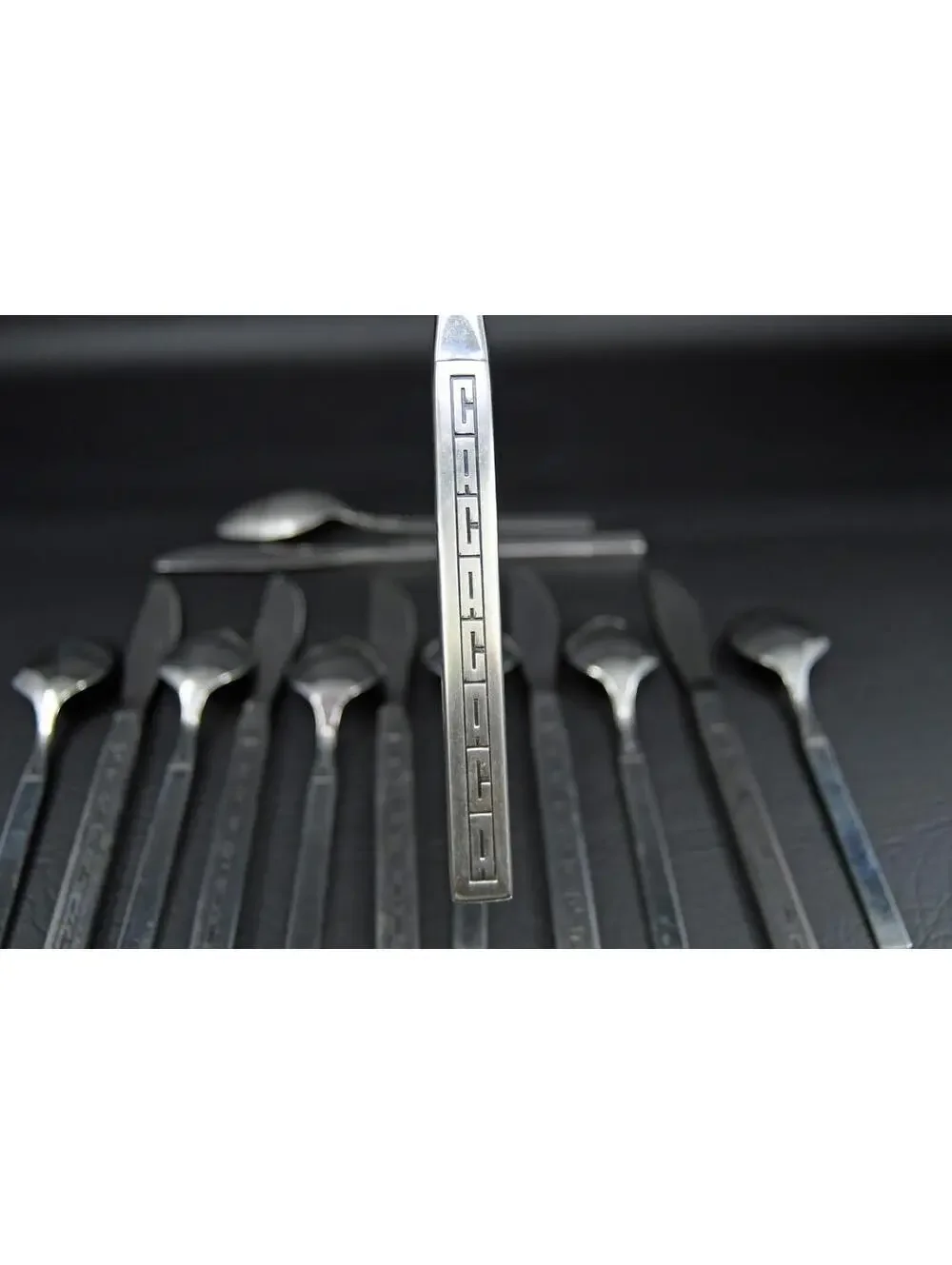 VTG Continental Airlines by Oneida CACACACA Stainless Flatware 8 Spoon 8 Knife